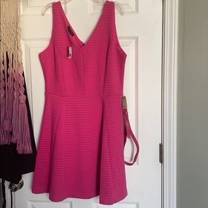 Hot pink adorable metaphor dress with belt
